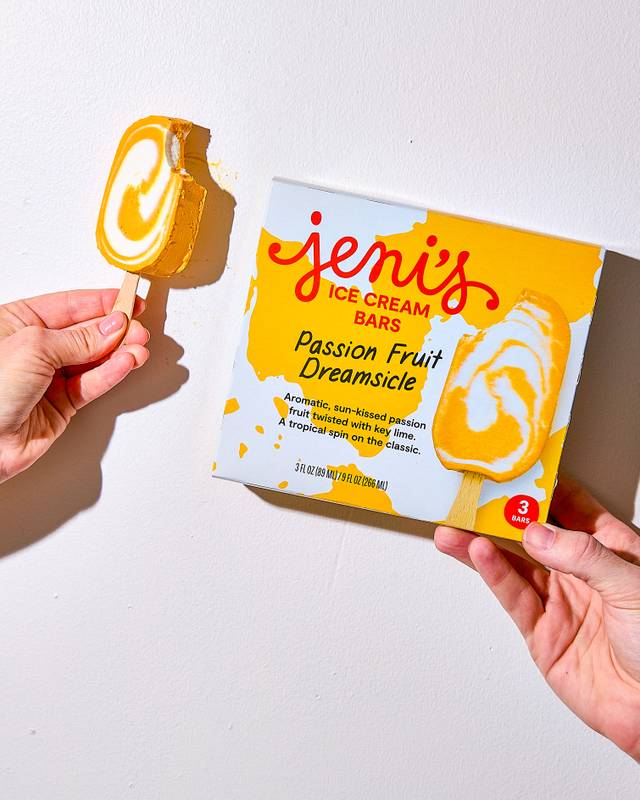 Jeni's Passion Fruit Dreamsicle Ice Cream Bar 3ct