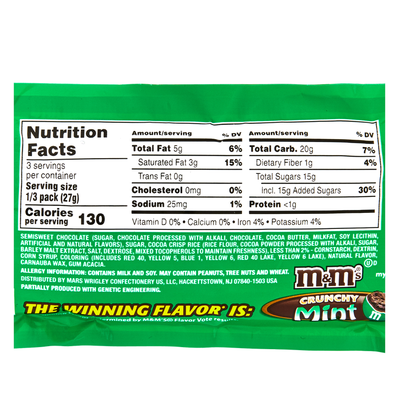 M&M's Crunchy Mint Share Size 2.83oz