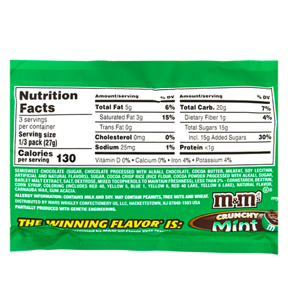 M&M's Crunchy Mint Share Size 2.83oz