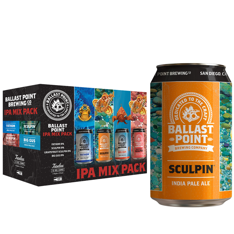 Ballast Point IPA Variety 12pk 12oz Btl 7.0% ABV
