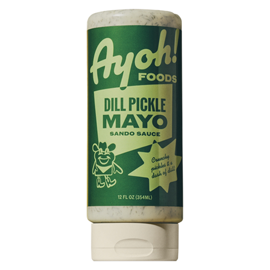 Ayoh! Dill Pickle Mayo Sando Sauce, 12oz. By Molly Baz