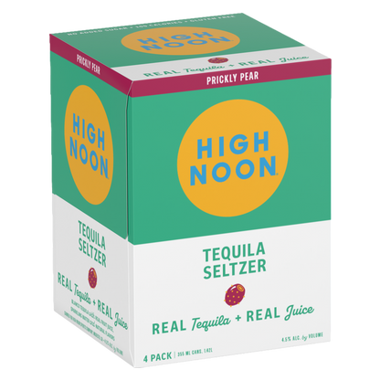 High Noon Prickly Pear Tequila Seltzer 4pk 12oz Cans