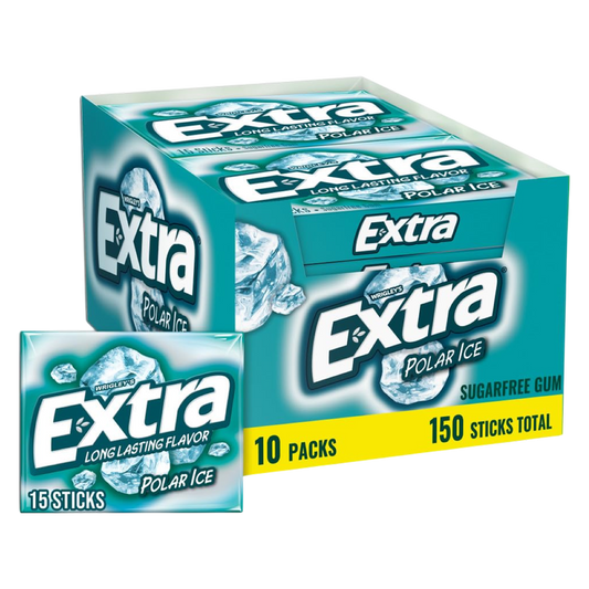 Extra Polar Ice Sugarfree Gum 15ct case 10 CT