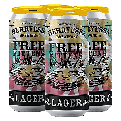 Berryessa Brewing Free Kittens Lager 4pk 16oz Can 5.0% ABV