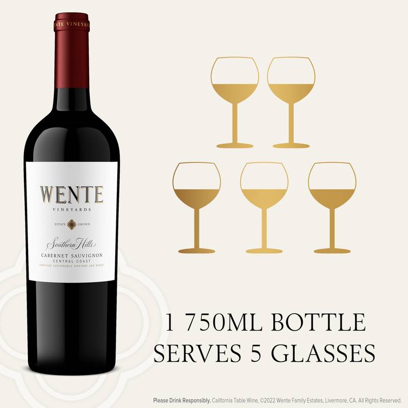 Wente Vineyards Cabernet Sauvignon Southern Hills Livermore Valley 750ml