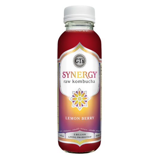 GT's SYNERGY Lemon Berry Kombucha 10oz Bottle