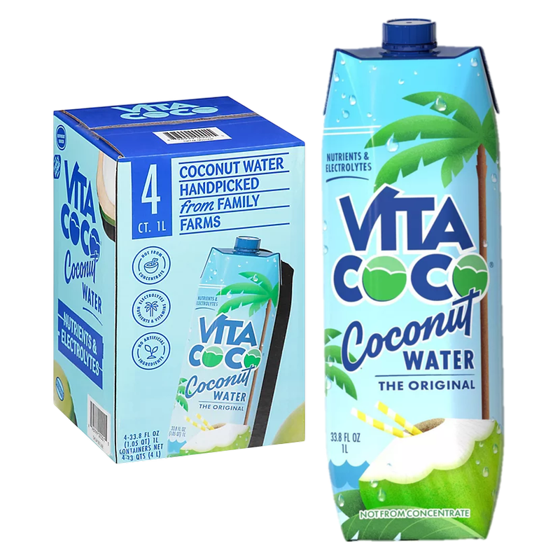 Vita Coco Pure Coconut Water 4pk 1L Ctn- XL