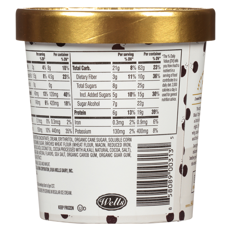 Halo Top Cookies and Cream Light Ice Cream Pint, 16 fl oz