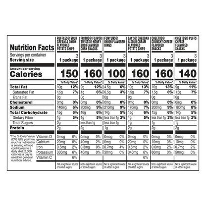 Frito Lay Snacks Family Fun Mix Variety Packs 18ct