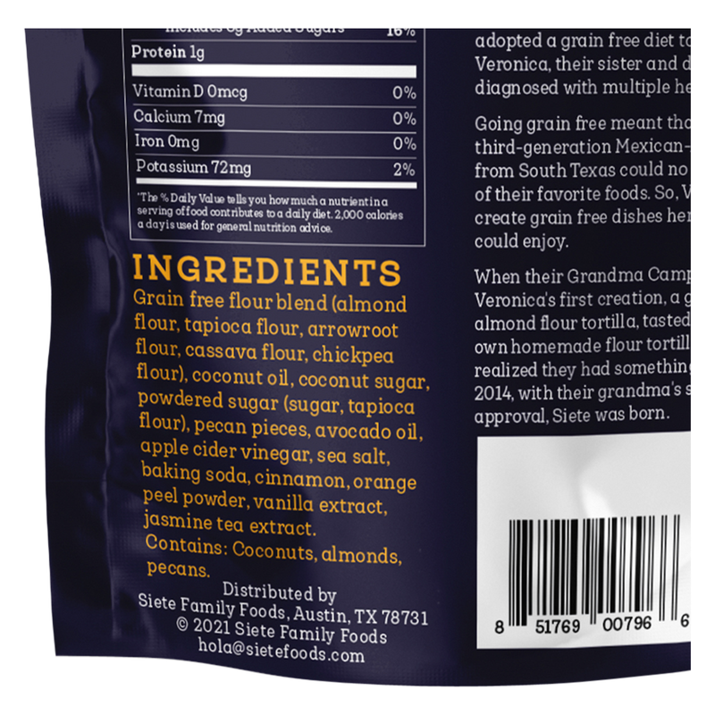 Siete Mexican Wedding Cookies 4.5oz