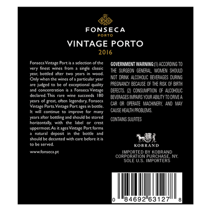 Fonseca Vintage Port 2016 750ml