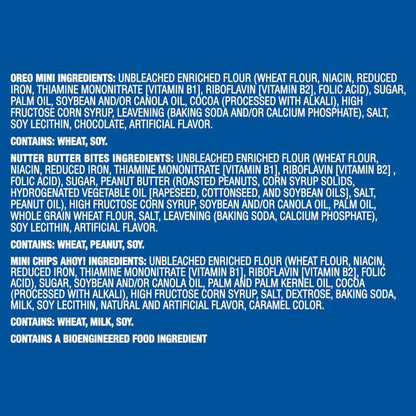 Nabisco Cookie Variety Multipack, 1 oz Bags, 10 ct