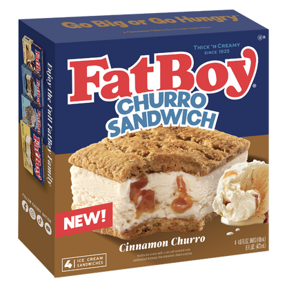 FatBoy Churro Ice Cream Sandwich 4ct