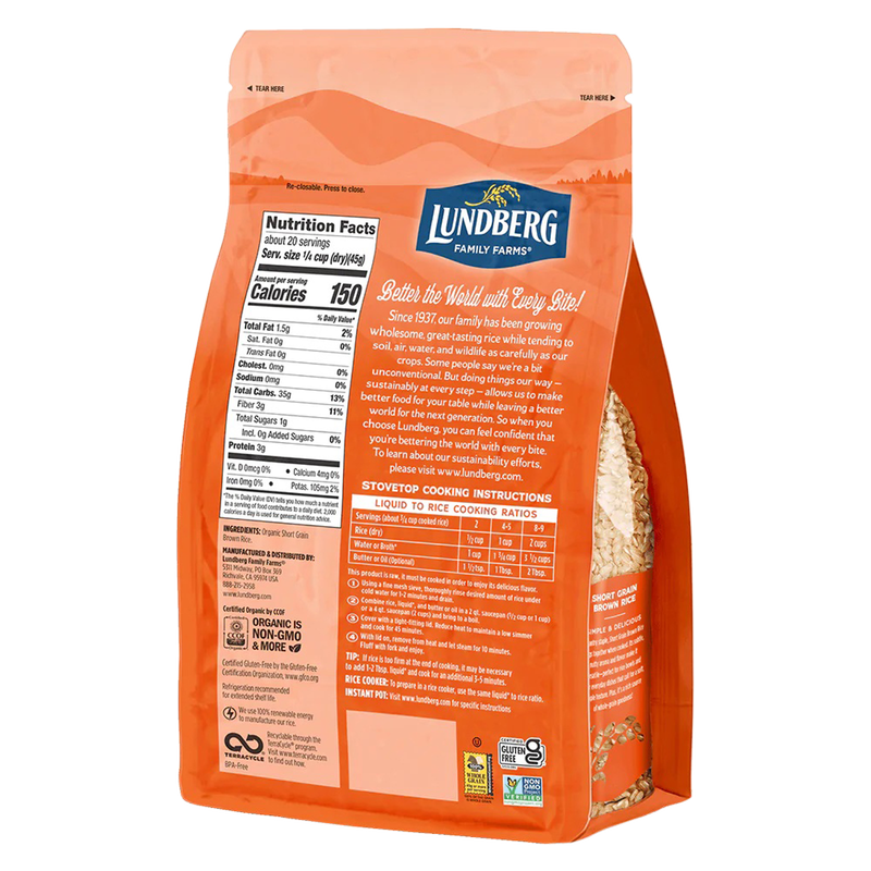 Lundberg Family Farms Organic Brown Rice 2lbs