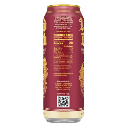 Liquid Death Psycho Cider Sparkling Water with Agave 8pk 19.2oz King Size Can