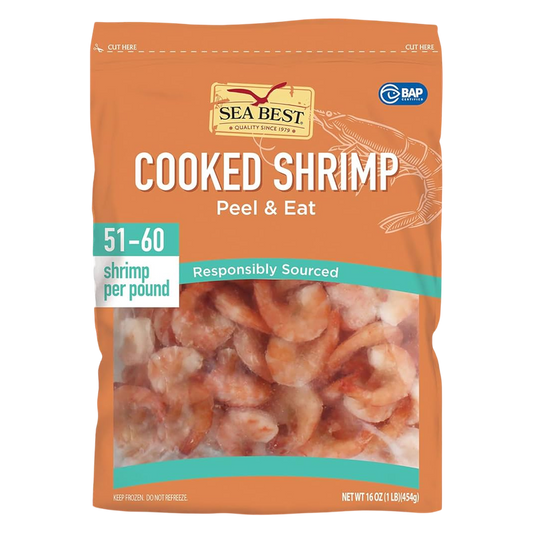 Cooked / Peeled Shrimp (Frozen, 51-60ct) - 10oz