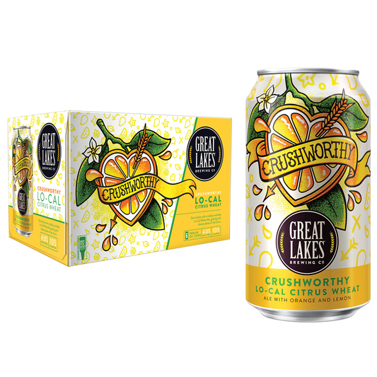 Great Lakes Crushworthy Lo Cal Citrus Wheat 6pk 12oz Can 4.0% ABV