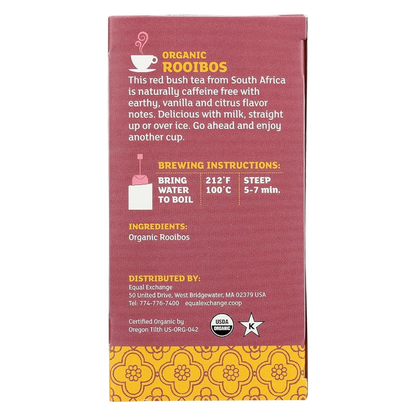 Equal Exchange Organic Rooibos Herbal Tea 20ct