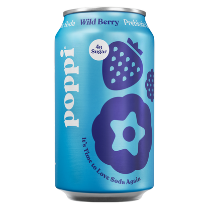 Poppi Prebiotic Soda Wild Berry 12oz Can
