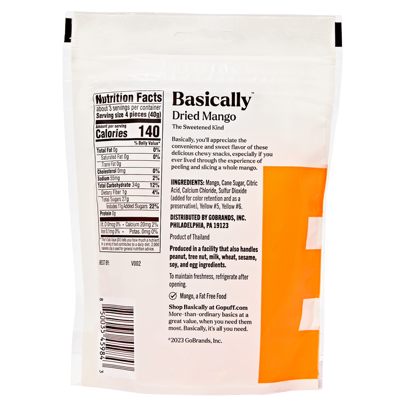 Basically Dried Sweetened Mango 4.5oz