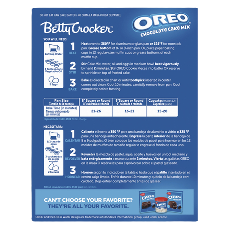 Betty Crocker OREO Chocolate Cake Mix 9.3oz