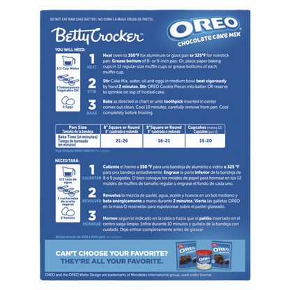 Betty Crocker OREO Chocolate Cake Mix 9.3oz