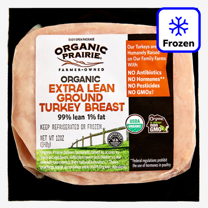 Organic Prairie Extra Lean Frozen Ground Turkey - 12oz