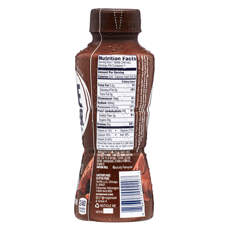 Core Power 26G Chocolate Protein Milkshake 14oz Btl