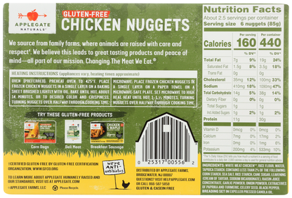 Applegate All Natural Gluten Free Chicken Nuggets 18ct