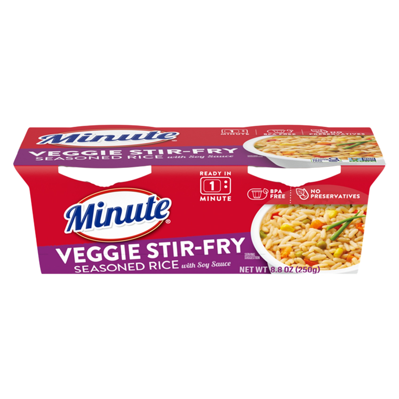 Minute Veggie Stir Fry Rice Cups with Soy Sauce 2ct