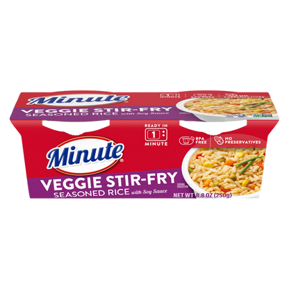 Minute Veggie Stir Fry Rice Cups with Soy Sauce 2ct