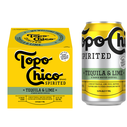 Topo Chico Spirited Tequila & Lime 4pk 12oz cans 5.9% ABV