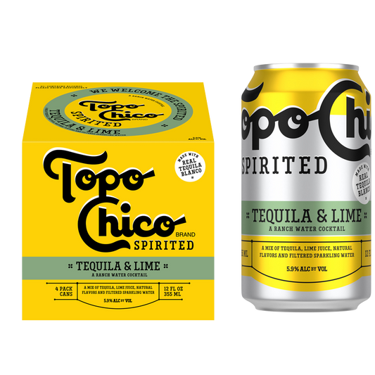 Topo Chico Spirited Tequila & Lime 4pk 12oz cans 5.9% ABV
