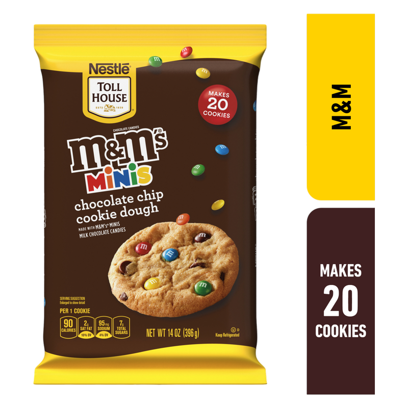 Nestle Toll House M&M's Minis Chocolate Chip Cookie Dough - 20ct/14oz