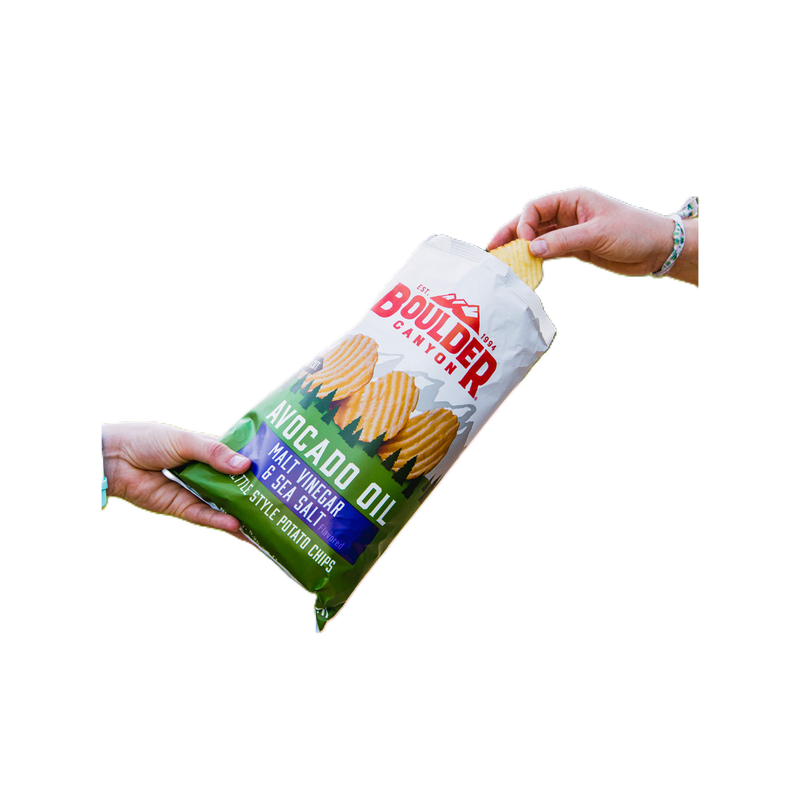 Boulder Canyon Avocado Oil Malt Vinegar and Sea Salt Kettle Potato Chips 5.25oz