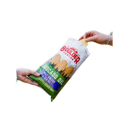 Boulder Canyon Avocado Oil Malt Vinegar and Sea Salt Kettle Potato Chips 5.25oz