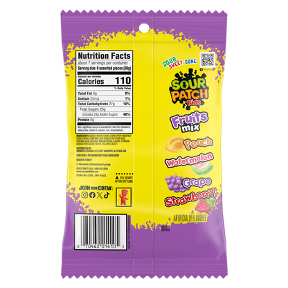 Sour Patch Kids Fruits, 7.35 oz