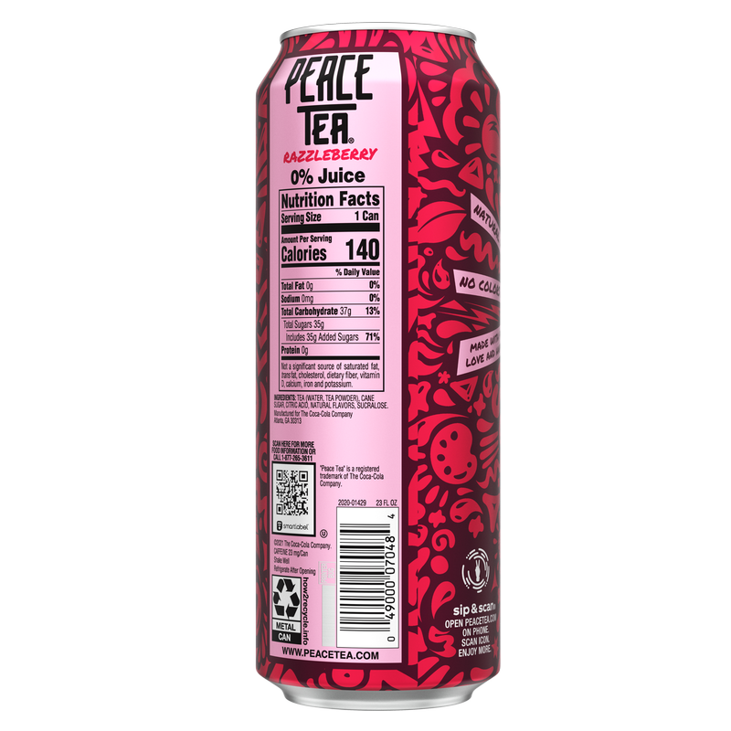 Peace Tea Razzleberry 23oz Can