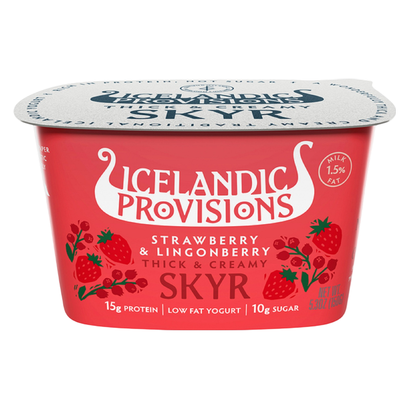 Icelandic Provisions Strawberry Lingonberry Skyr Yogurt - 5.3oz