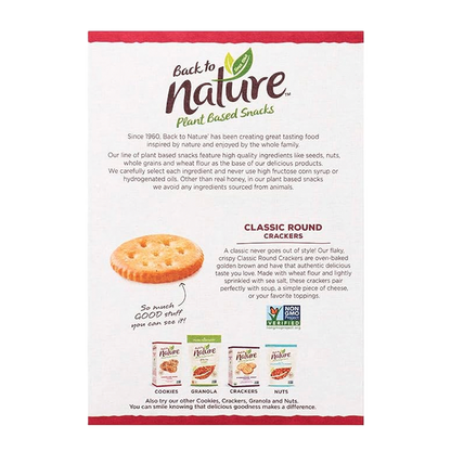 Back to Nature Classic Round Crackers 8.5oz