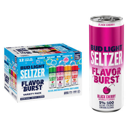 Bud Light Hard Seltzer Flavor Burst Variety Pack 12pk 12oz Slim Cans 5 % ABV