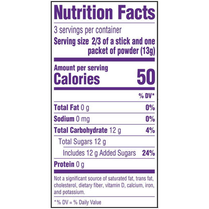 Fun Dip Grape/Cherry/Razz Apple 3 Flavor 1.4 oz