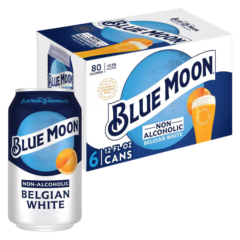 Blue Moon Non-Alcoholic Belgian Style 6pk 12oz Can