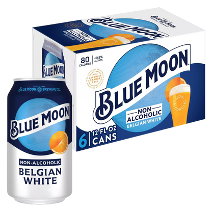 Blue Moon Non-Alcoholic Belgian Style 6pk 12oz Can