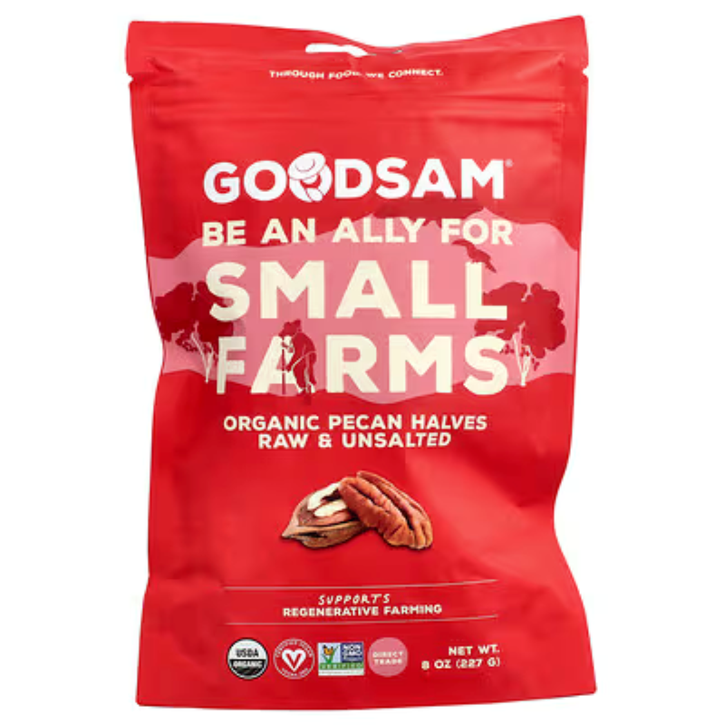 Goodsam Organic Raw & Unsalted Pecan Halves, 8 oz