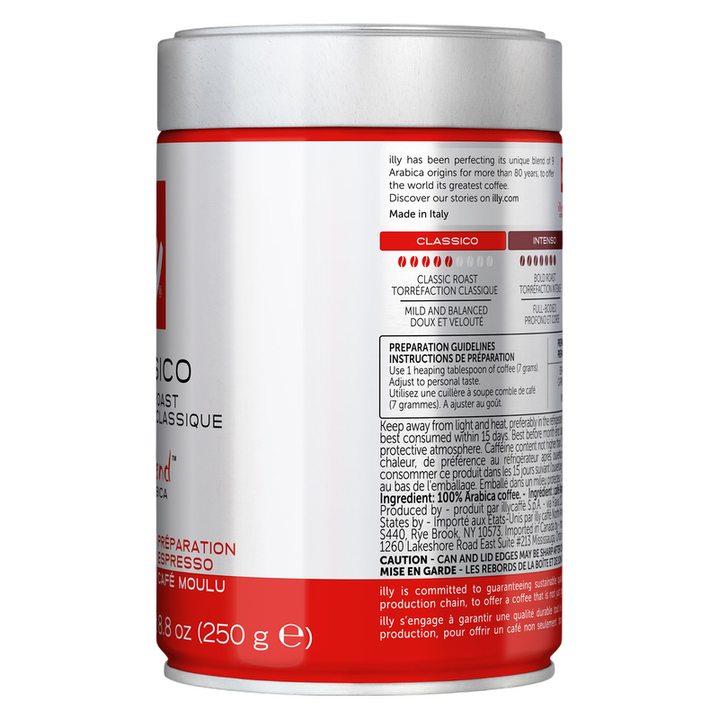 Illy Medium Roast Ground Espresso Coffee 8.8oz Can