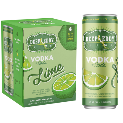 Deep Eddy Lime & Vodka Soda 4pk 12oz 4.5% ABV