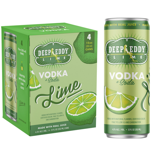 Deep Eddy Lime & Vodka Soda 4pk 12oz 4.5% ABV