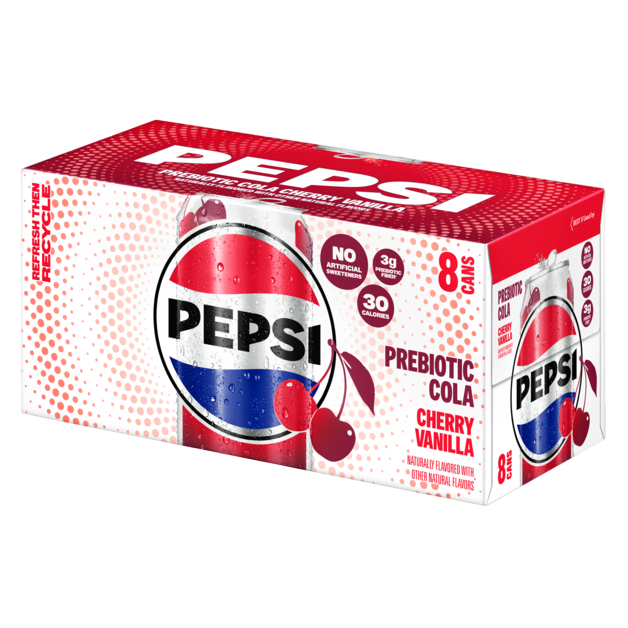 Pepsi Prebiotic Cola Cherry Vanilla 8pk 12oz Can