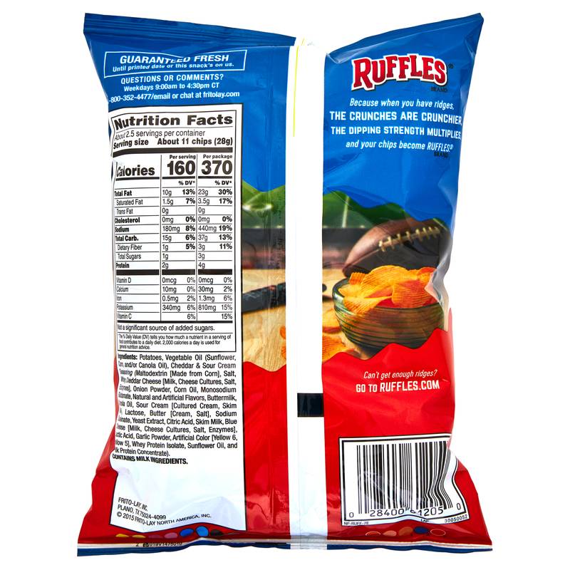 Ruffles Cheddar & Sour Cream Chips 2.37oz